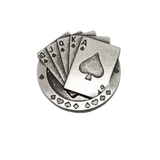 Concho i antiksilver med dekorativa motiv Silver poker / 10st