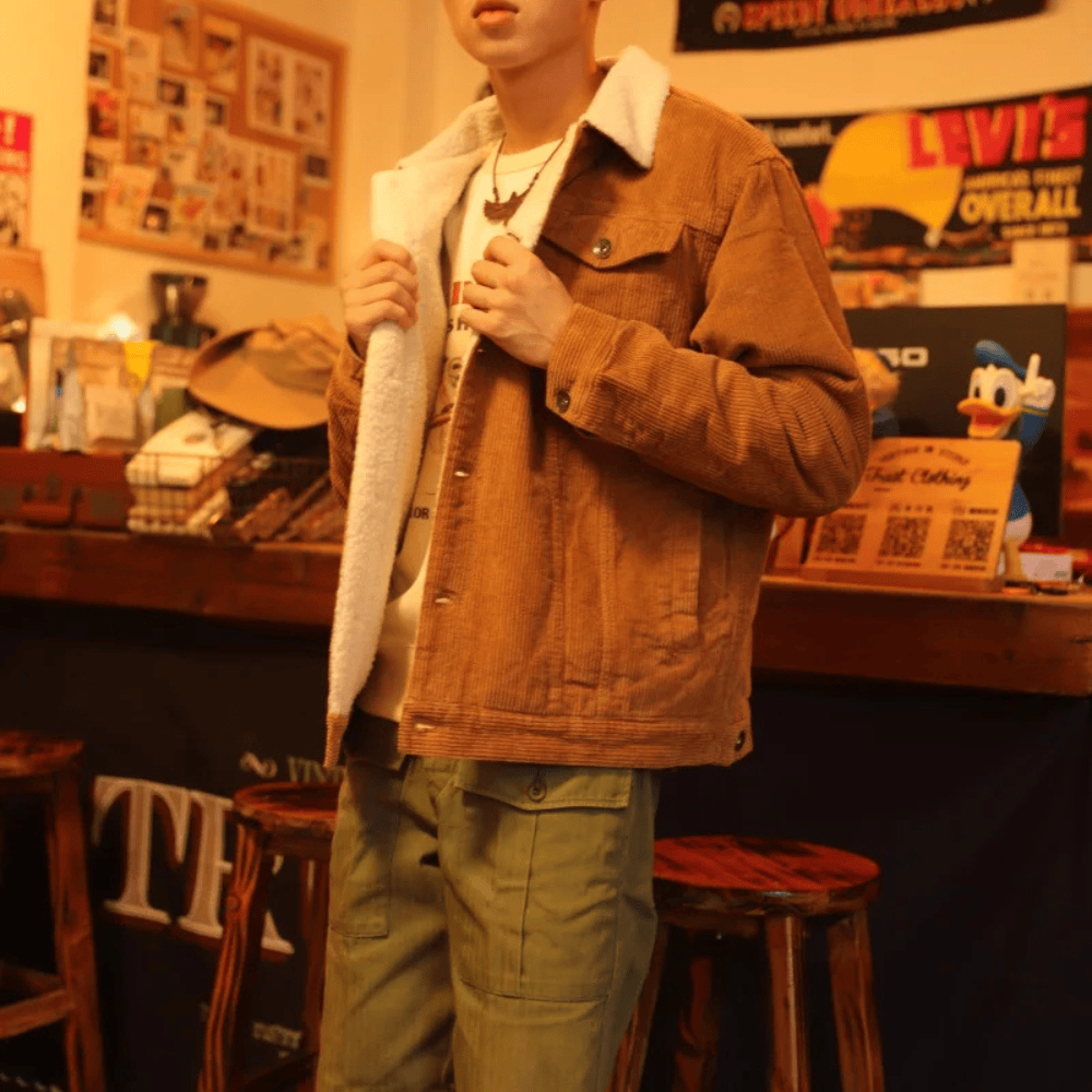 Corduroy jacka herr
