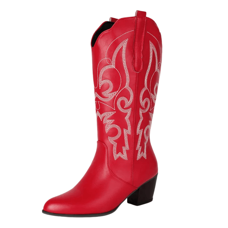 Cowboy boots skinnimitation Röd / 35