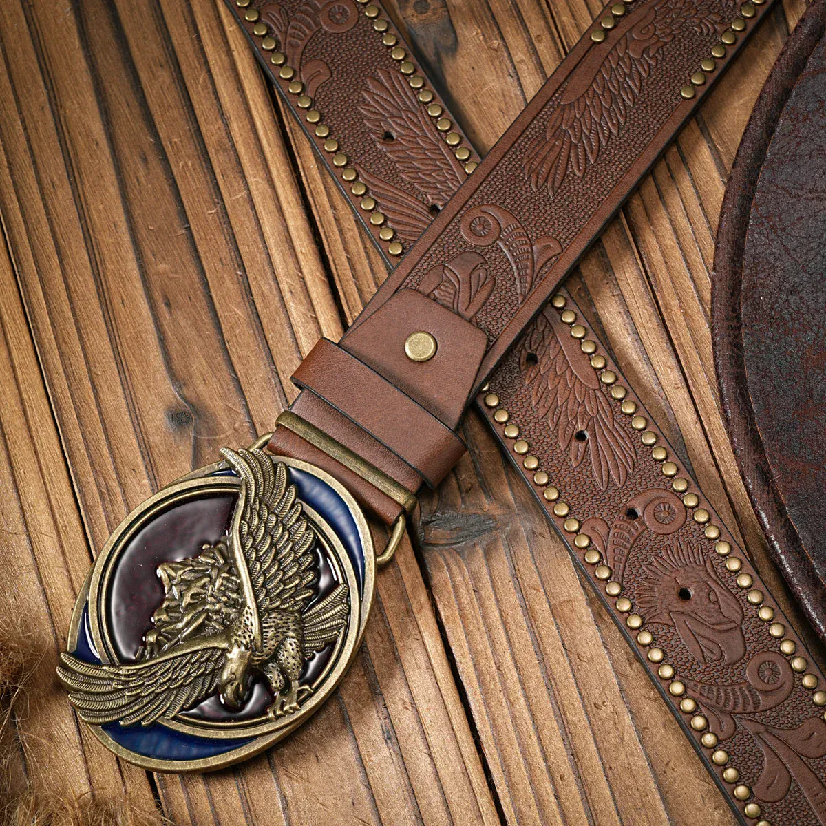 Cowboybälte med majestätiskt örnspänne