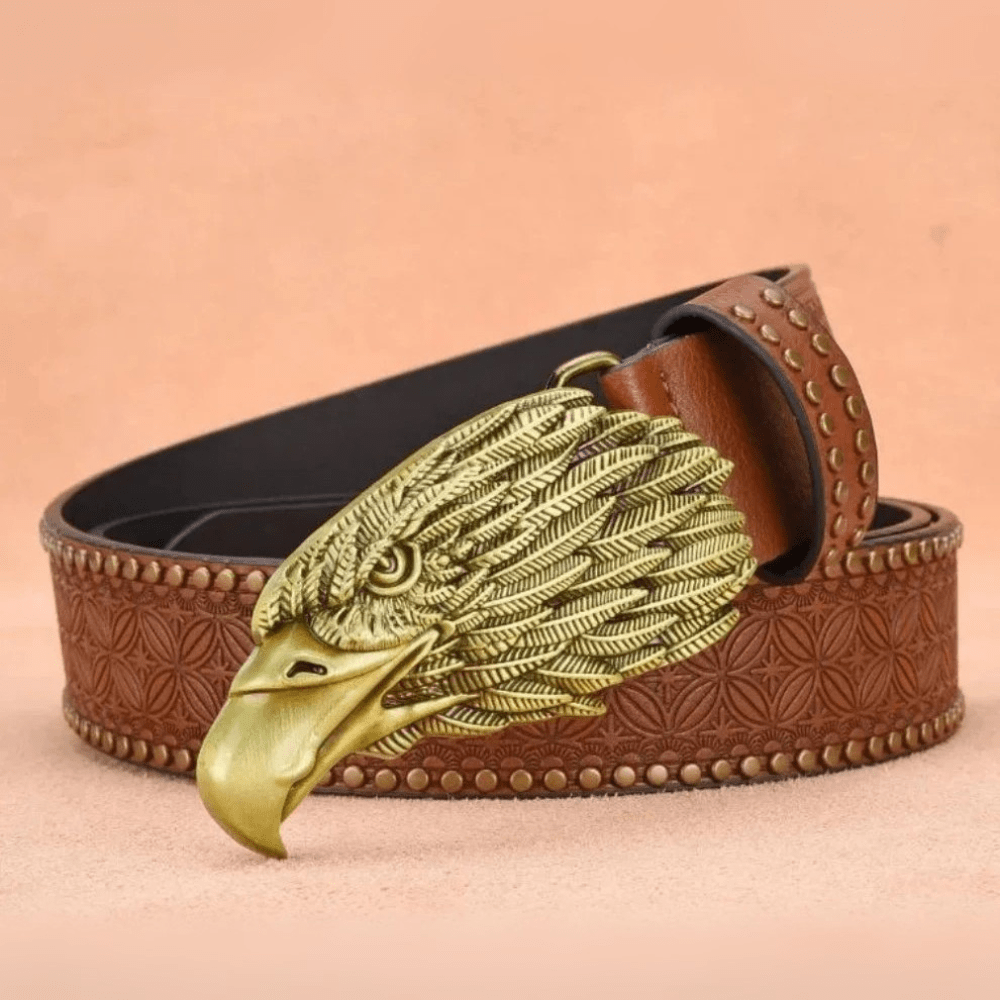 Cowboybälte med Örnbuckles i Guld