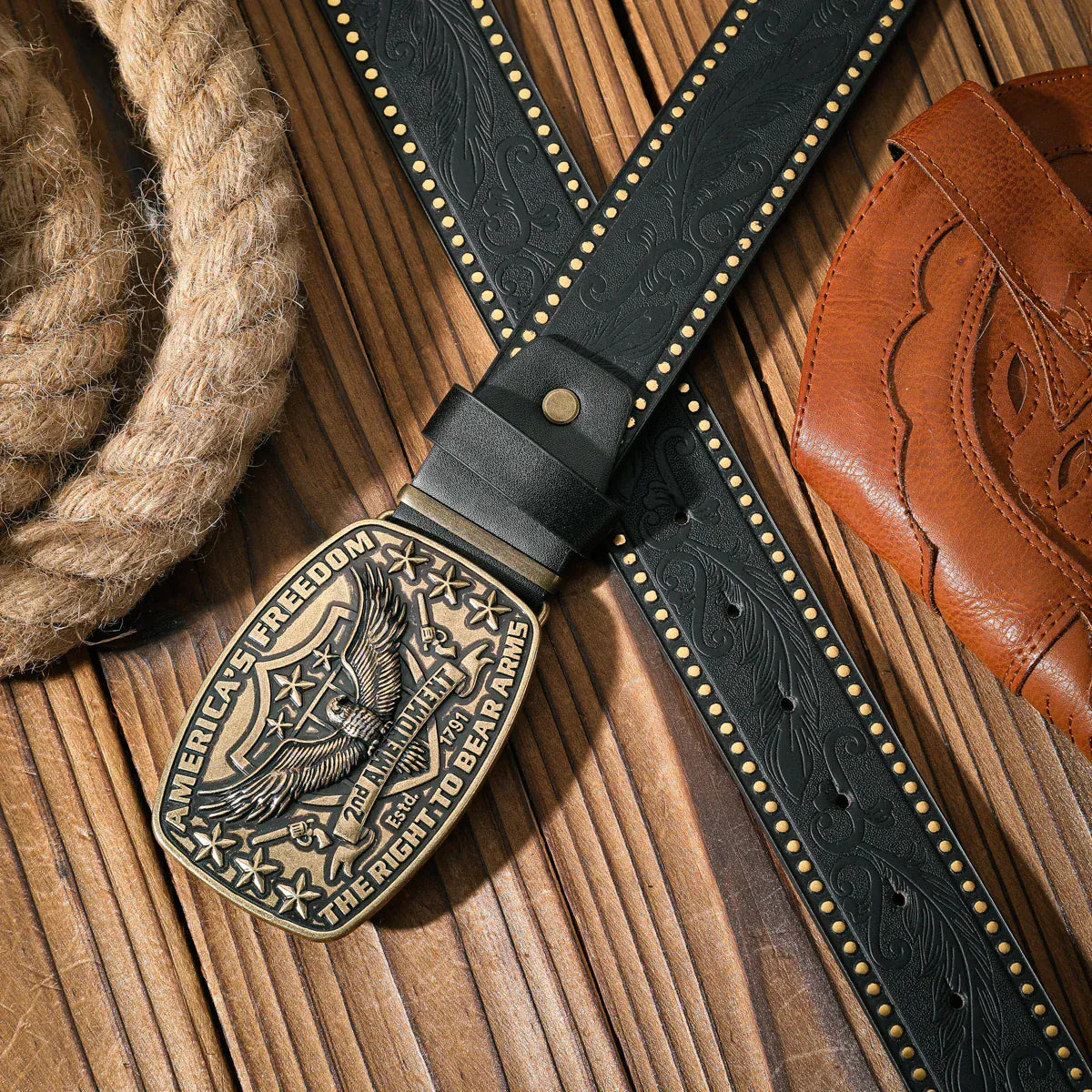 Cowboybälte med örnmotiv "America’s Freedom"