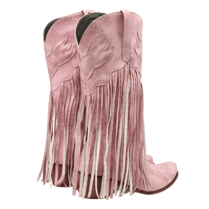 Cowboyboots med fransar och retrolook