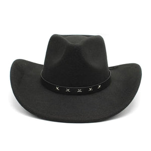 Cowboyhatt i filt med stjärnband