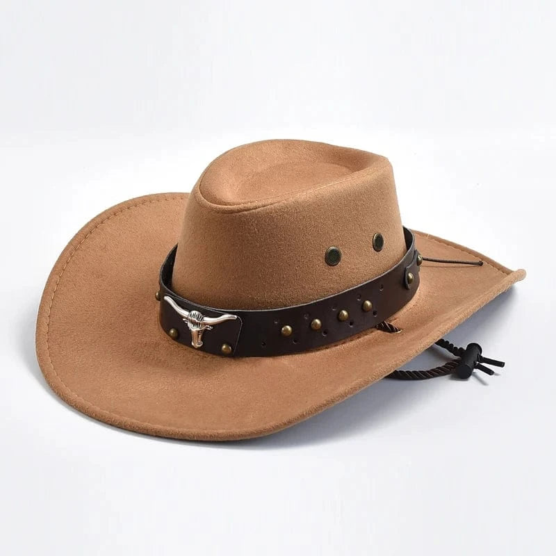 Cowboyhatt i konstmocka Khaki / 56-58cm