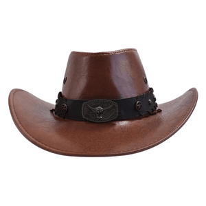 Cowboyhatt i Läderlook för Damer och Herrar Khaki / 56-58cm