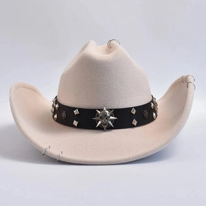 Cowboyhatt med dödskalle Elfenben / One Size