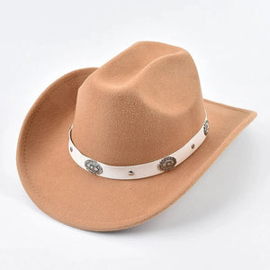 Cowboyhatt med Silverprydnad Kamel / Kan justeras