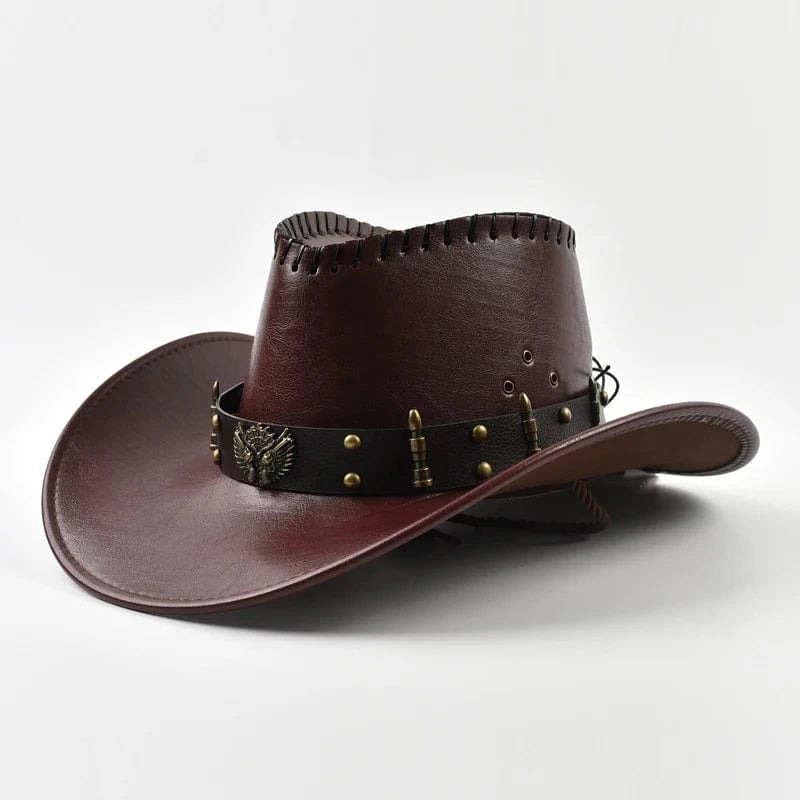 Cowboyhatt XXL Vinröd / One Size