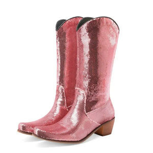 Cowboyboots med Paljetter för Dam