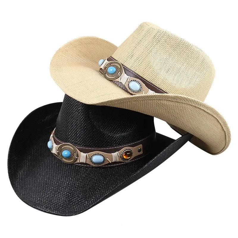 Elegant Western Cowboyhatt med Smyckesdetaljer
