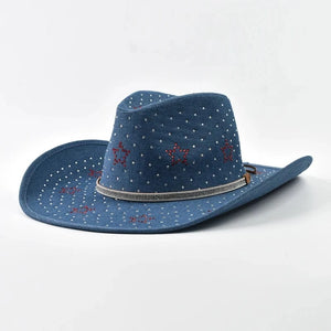 Elegant Westernhatt med Strass