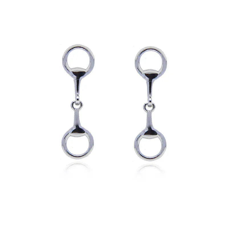 Eleganta silverörhängen hästbett