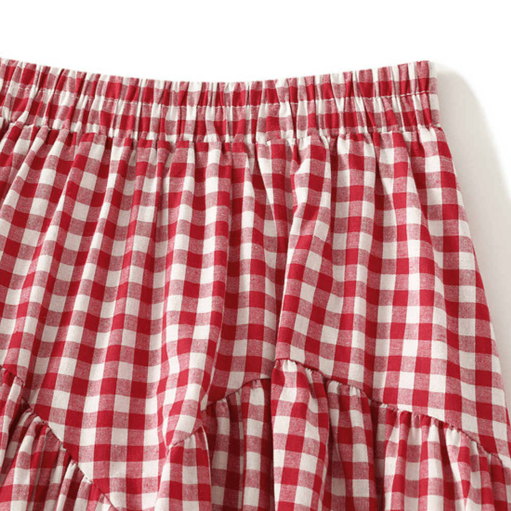 Gingham kjol