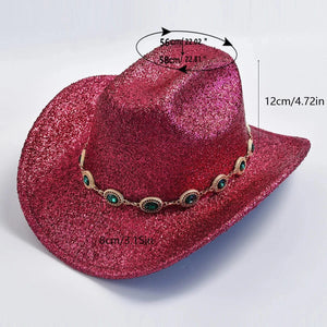 Glittrig cowboyhatt med strass
