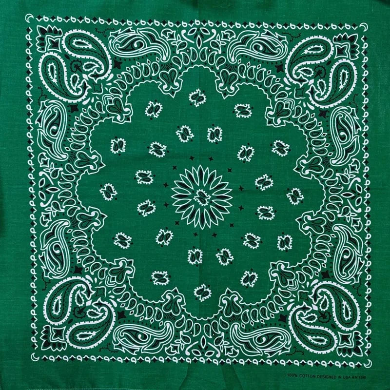 Grön Paisley Bandana Grön