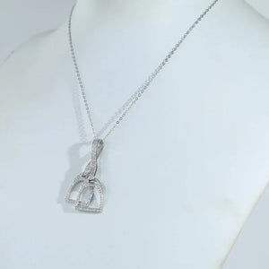 Halsband stigbyglar i äkta silver Silver / 41med5cm