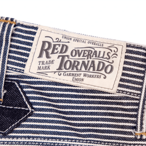 Hickoryrandiga jeans herr