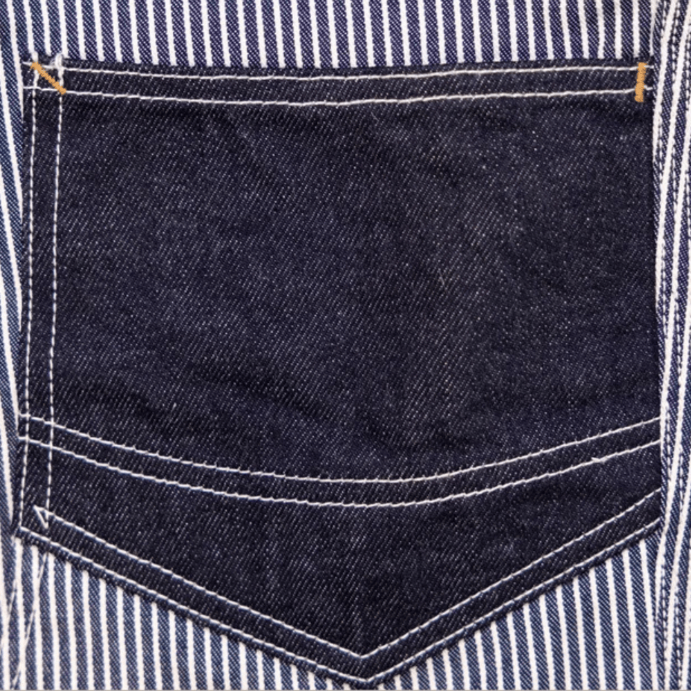 Hickoryrandiga jeans herr