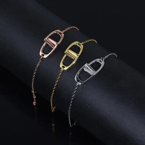 High Quality 925 Sterling Silver Fashion Horseshoe Horse Pendant Jewelry Gold Color Horse Lover U Dangle Necklace Bracelet Sets