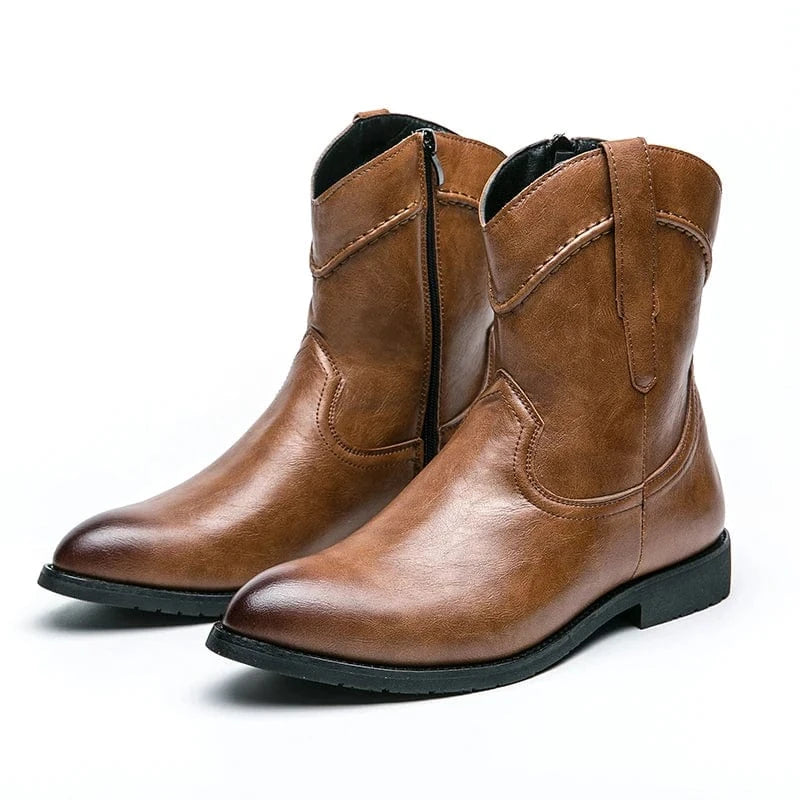 Låga cowboy boots herr