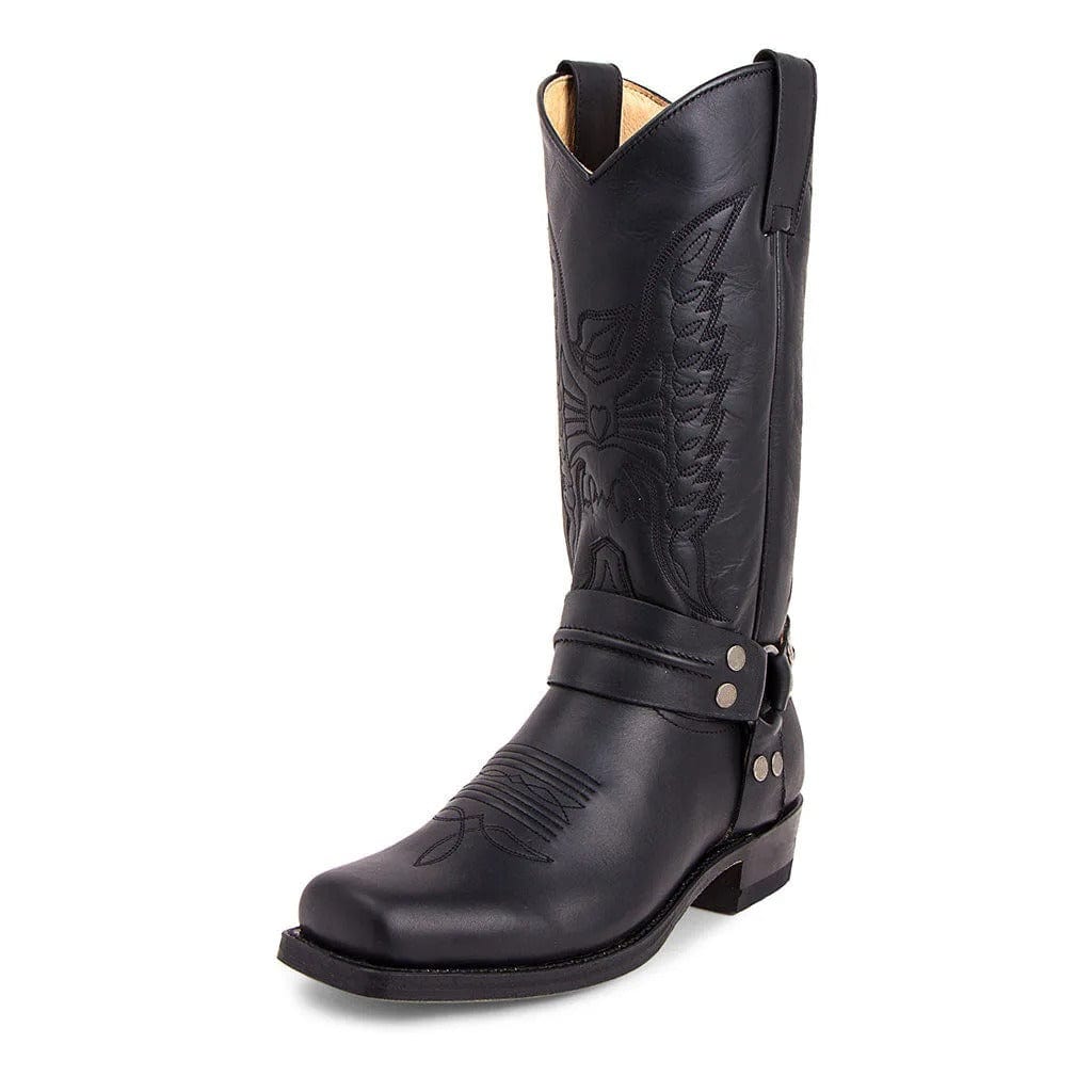 Höga Cowboy Biker Boots för Herr Svart / 39.5