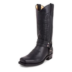 Höga Cowboy Biker Boots för Herr Svart / 39.5