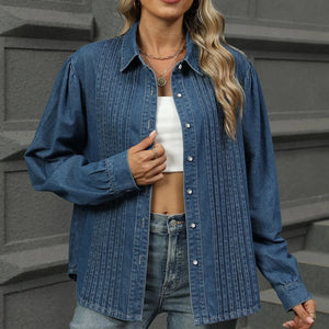 Jeans jacka dam Marinblå / S