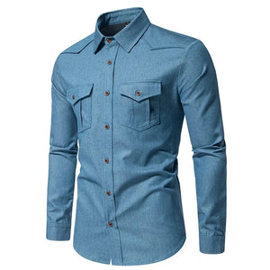 Jeans skjorta western
