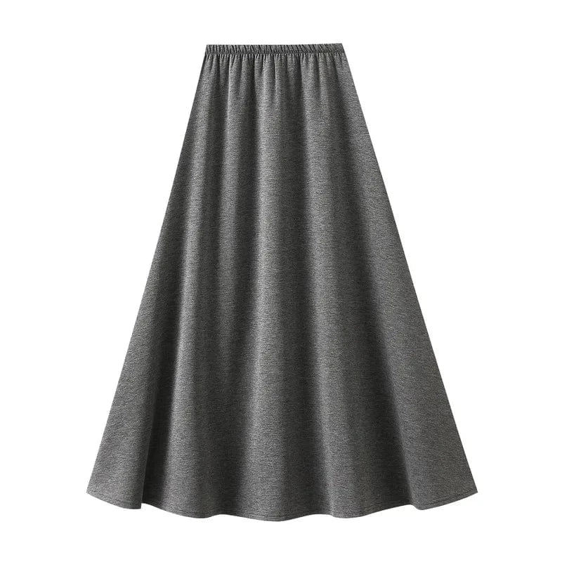 Kjol a linje midi Mörkgrå / One Size