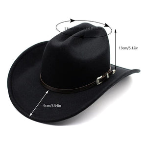 Klassisk Cowboyhatt Läderband