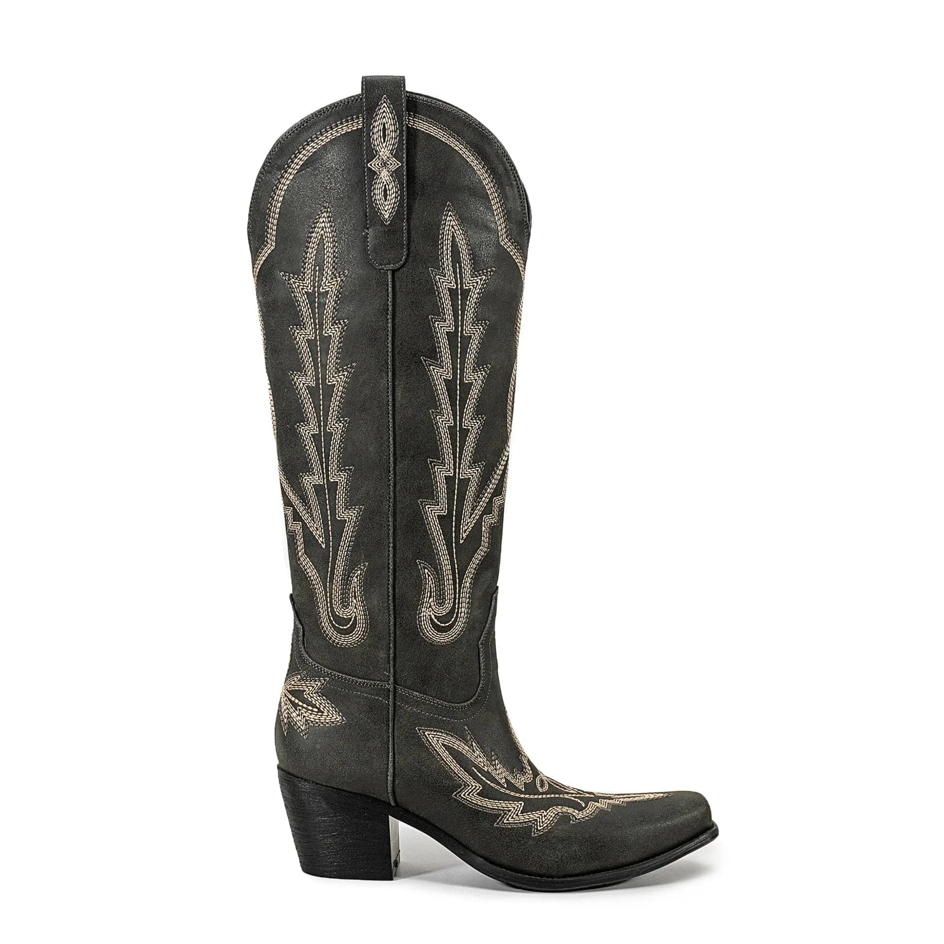 Klassiska Cowboyboots i Svart Mocka