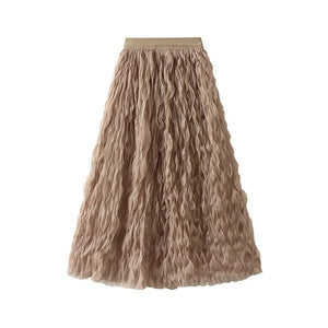 Krinklad kjol Khaki / One Size