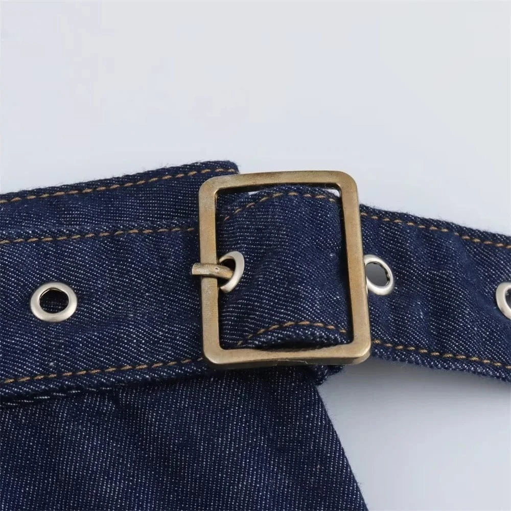 Lång Omlottkjol i Jeans