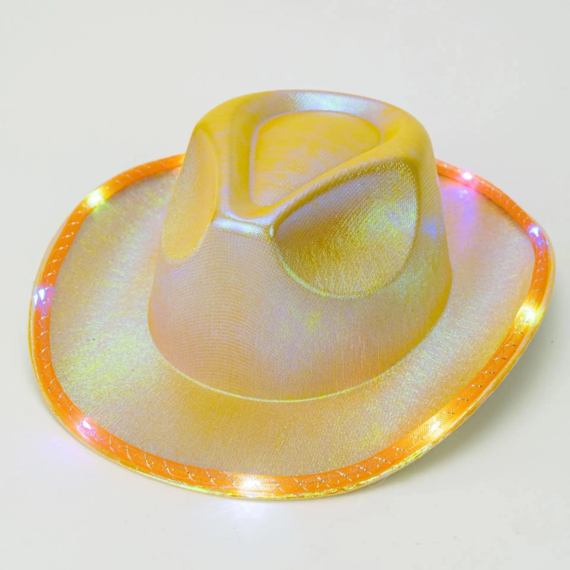 LED Cowboyhatt Gul / One Size