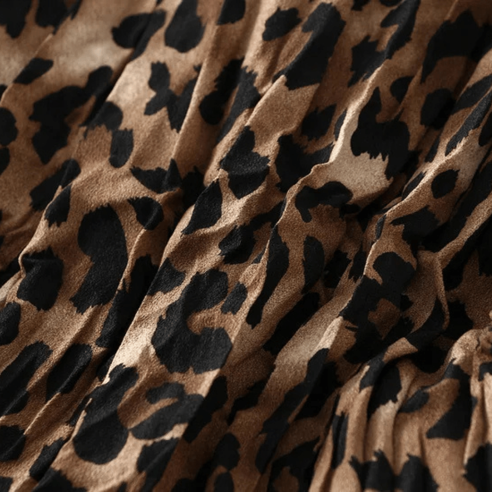 Leopard kjol lång
