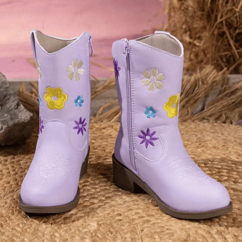 Lila cowboyboots för flickor