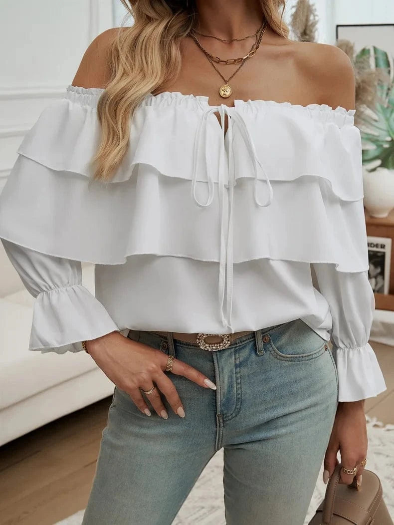 Off shoulder blus