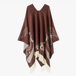 Poncho med fransar