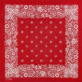 Röd Bandana med Vitt Blomstermönster Röd