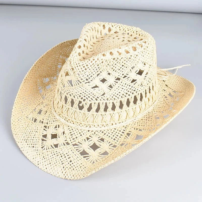 Sommar Cowboyhatt Halm Beige / Ungefär 58cm