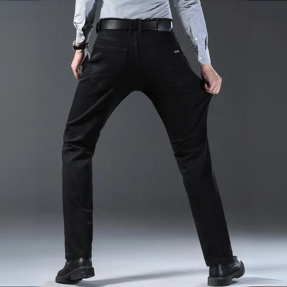 Svarta jeans herr straight
