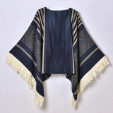 Vintage poncho Marinblå / One Size