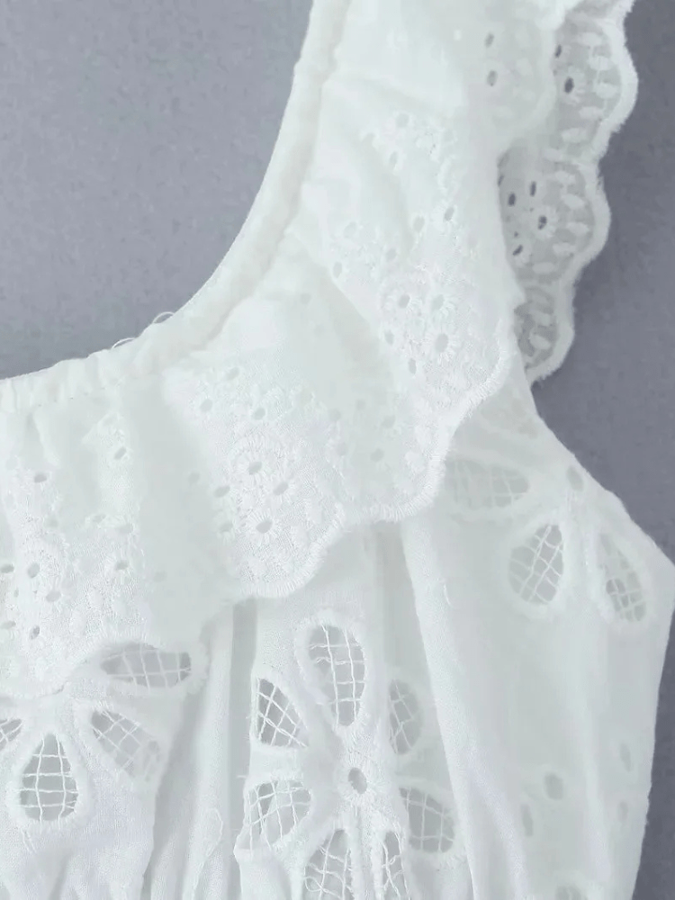 Vit klänning broderi anglaise