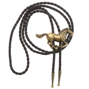 Western Bolo Tie med galopperande häst