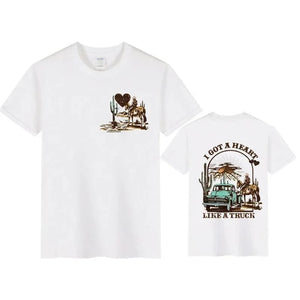 Western T-shirt för dam "I Got a Heart Like a Truck"