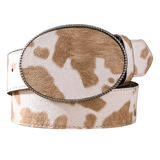 Westernbälte i kohudsmönster Kamel Rund / 120cm