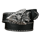Westernbälte med antikt pilspänne Svart / 120cm