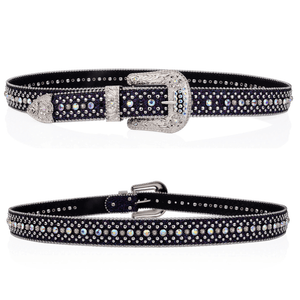 Westernbälte med glittriga rhinestones